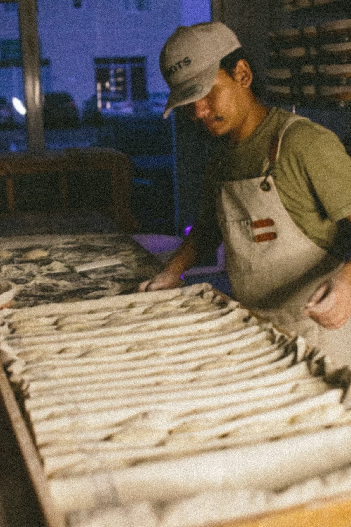 Baker at work in the bakery